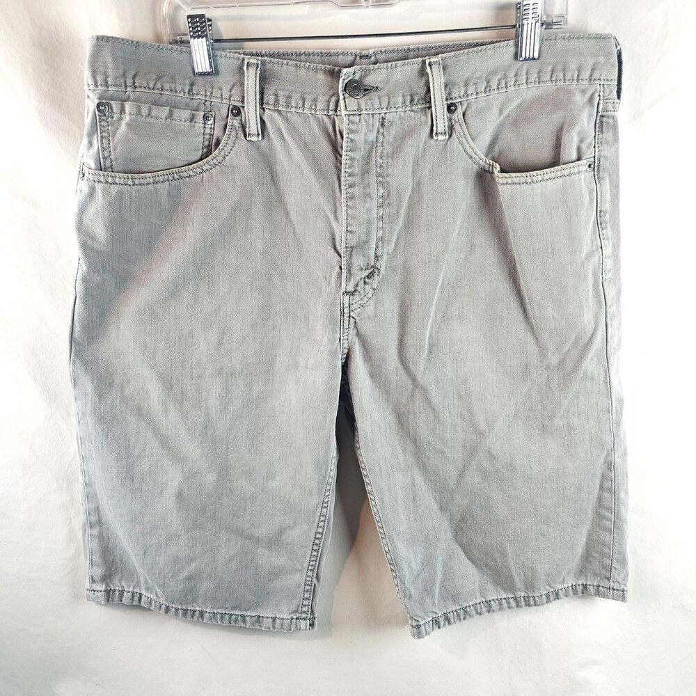 Levi's 508 Shorts Mens 36 Grey Denim Regular Fit Casual Cotton Jean Jorts Skater